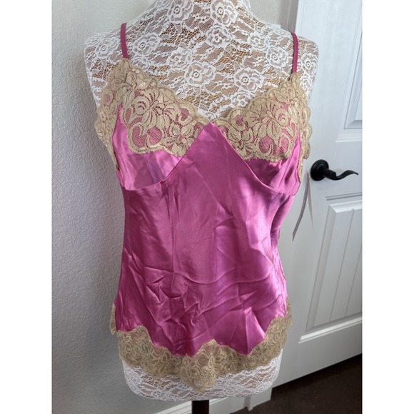 Nygard Collection Tops - Vtg Deadstock Nygard Collection Pink 100% Silk Lace Cami Wmn's Top NWT Coquette